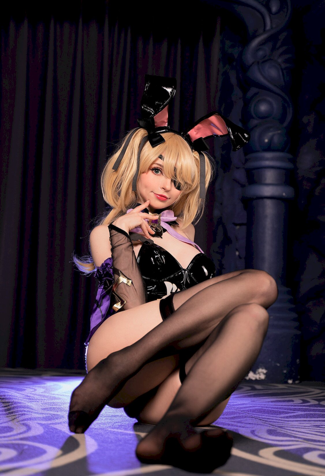 PlayboyBunnyenshinmpact/24P [Coserͼ] milkyFischl ͼ No.Peach ˿Ů P.3